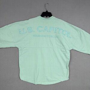 Spirit Jersey Shirt Womens Large Mint Green U.S. Capitol Washington DC Oversized